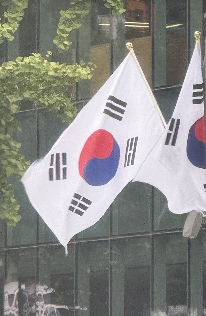 [서울=뉴시스] 킴 카다시안이 올린 태극기 이미지. (사진 = 인스타그램 캡처) 2025.08.16. photo@newsis.com *재판매 및 DB 금지