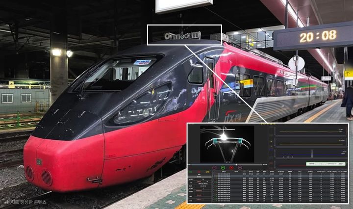 [대전=뉴시스] ITX-새마을에 탑재된 자동검측 시스템으로 시설물 안전상태를 분석한 결과가 데이터분석실 모니터에 표출되고 있는 모습.(사진=코레일 제공) *재판매 및 DB 금지