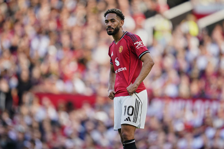 [맨체스터=AP/뉴시스]맨유의 마테우스 쿠냐. 2025.08.17.