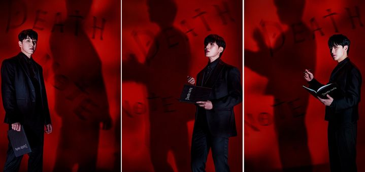 뮤지컬 '데스노트' 라이토 역에 캐스팅된 조형균, 김민석, 임규형. (사진=오디컴퍼니 제공) *재판매 및 DB 금지