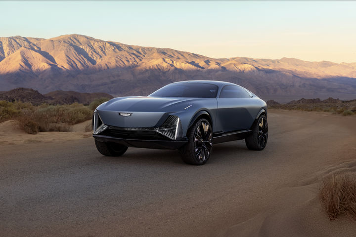 [서울=뉴시스] 캐딜락이 지난 14일(현지시간) 공개한 고성능 전기 크로스오버 콘셉트카 '엘리베이티드 벨로시티' 모습. (사진=캐딜락 제공) 2025.08.18 photo@newsis.com *재판매 및 DB 금지