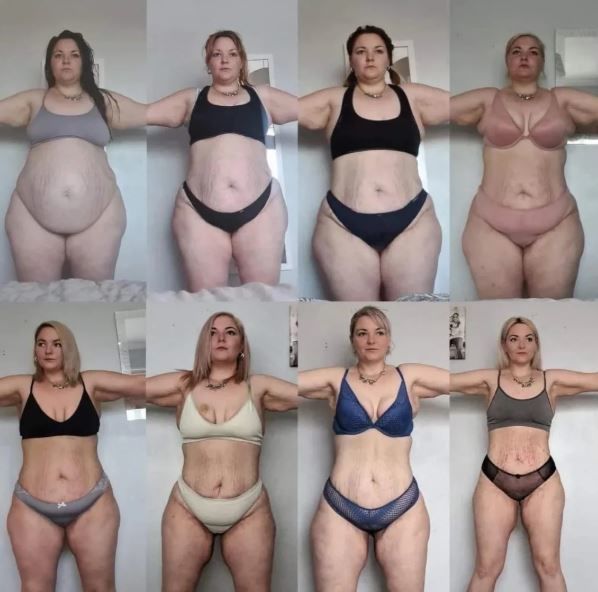 [뉴시스] 캐시가 페이스북에 공개한 운동과 식단을 통한 몸무게 변화 과정이다. (사진=페이스북 제공 @Cassie Morrison) *재판매 및 DB 금지