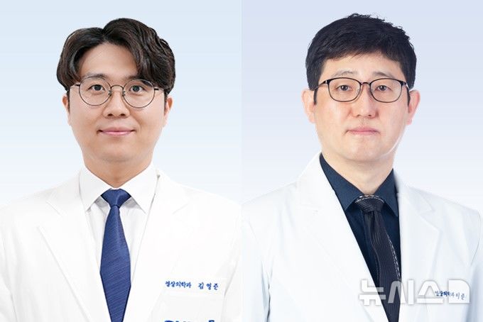 [서울=뉴시스] 왼쪽부터 김영준·이준우 분당서울대병원 영상의학과 교수. (사진= 분당서울대병원 제공)