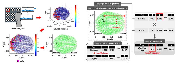 [서울=뉴시스] 신호원 영상법을 이용한 뇌-컴퓨터 인터페이스 알고리즘 적용 과정 이미지. (사진=한양대 제공) 2025.08.19. photo@newsis.com *재판매 및 DB 금지