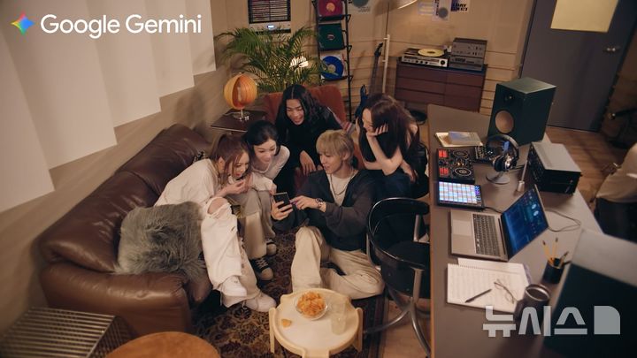 [서울=뉴시스] 구글이 혼성그룹 '올데이 프로젝트'와 협업한 '올데이 어시스턴트, 제미나이' 캠페인 영상을 19일 공개했다. (사진=구글 제공)