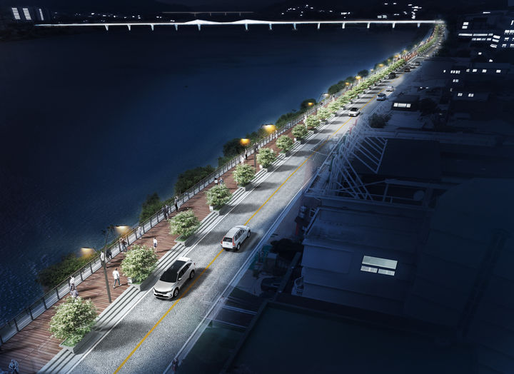 남한강변 특화거리 조성사업. (사진=양평군 제공) photo@newsis.com *재판매 및 DB 금지