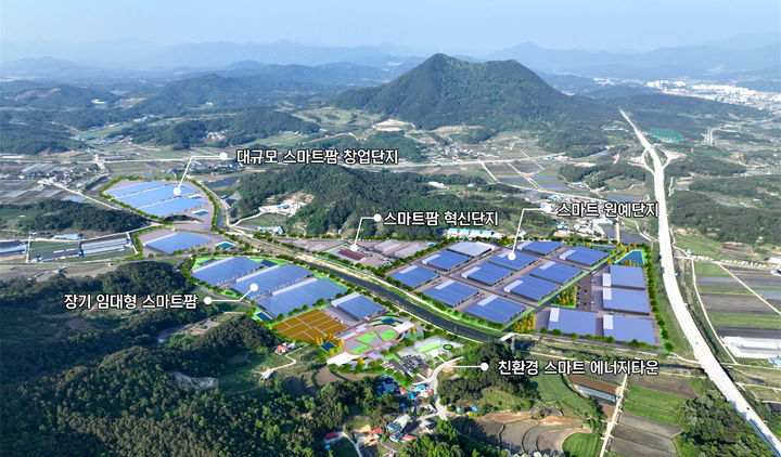 [남원=뉴시스] 남원시가 대산면 일원에 조성을 본격화하고 있는 '스마트농업 육성지구' 조감도. *재판매 및 DB 금지