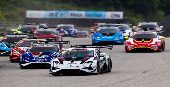 [서울=뉴시스] 2025 시즌 람보르기니 슈퍼 트로페오 한국 대회 장면 (사진=한국타이어 제공) 2025.08.20 photo@newsis.com *재판매 및 DB 금지