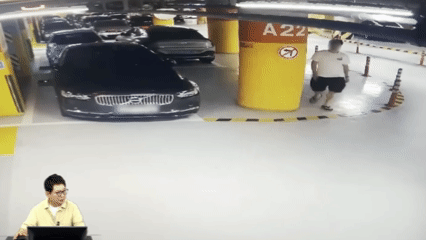 [서울=뉴시스] 주차장에서 뺑소니 사고를 당했지만 경찰이 불송치 결정을 내려 억울하다는 한 남성의 사연이 누리꾼들의 공분을 사고 있다. (사진=유튜브 채널 '한문철TV' 갈무리) 2025.08.20 *재판매 및 DB 금지