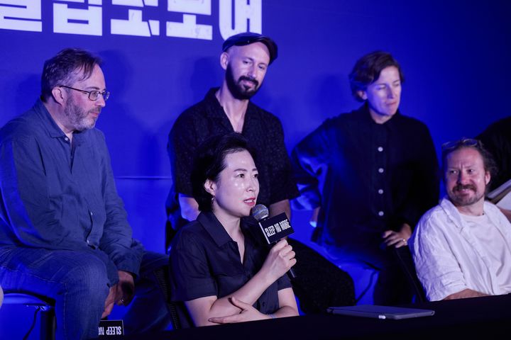 제작사 미쓰잭슨 박주영 대표가 20일 서울 중구 매키탄 호텔에서 '슬립노모어' 열린 미디어 간담회에서 이야기하고 있다. (사진=미쓰잭슨 제공) *재판매 및 DB 금지