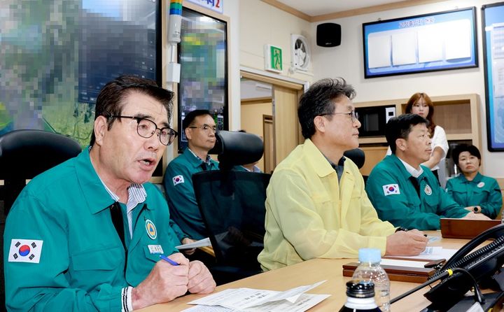 [보령=뉴시스] 민·관·군·경 통합 실제훈련에 참사간 김동일 보령시장. (사진=보령시청 제공) 2025.08.21. photo@newsis.com *재판매 및 DB 금지