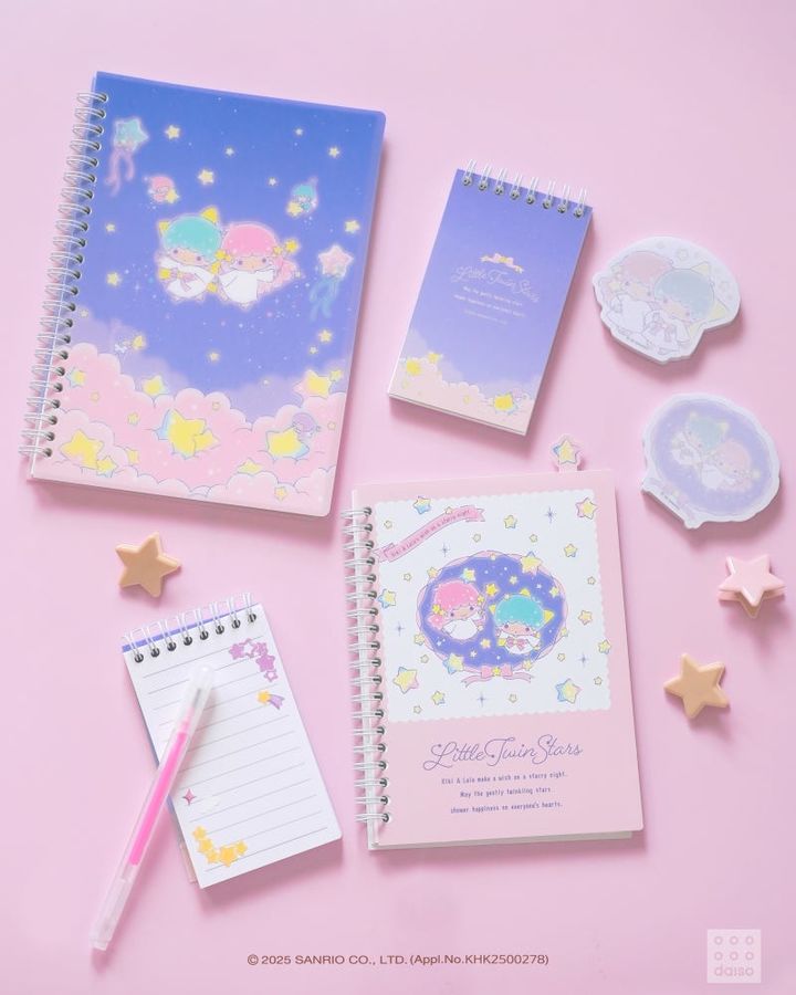 다이소가 출시하는 산리오 캐릭터 '리틀트윈스타' 문구.(사진=다이소 SNS 캡처) *재판매 및 DB 금지