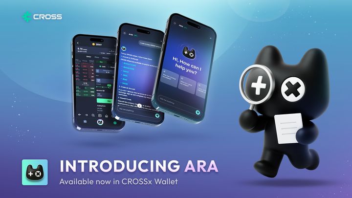 [서울=뉴시스] 넥써쓰가 21일 오픈 블록체인 게임 플랫폼 '크로쓰' 통합 애플리케이션 '크로쓰x'에 인공지능(AI) 에이전트 '아라(Ara)'를 공식 탑재했다고 밝혔다. (사진=넥써쓰 제공) *재판매 및 DB 금지