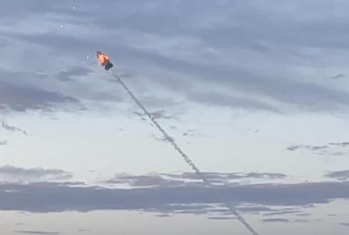 [서울=뉴시스] 20일 대만 군사 훈련에서 패트리엇 II 미사일이 발사 4초만에 폭발하고 있다.(출처: 연합보) 2025.08.21. *재판매 및 DB 금지