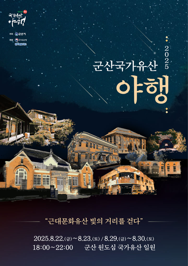 군산 야행 10주년, 국가유산 품은 여름밤 빛으로 물든다