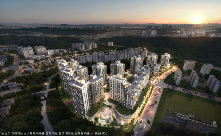 [서울=뉴시스] 계룡건설이 인천 서구 검단신도시에 조성하는 '엘리프 검단 포레듀' 조감도. 2025.08.22. (자료=계룡건설 제공) photo@newsis.com *재판매 및 DB 금지