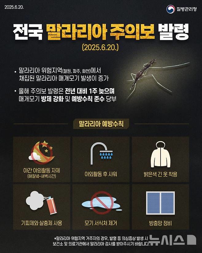 "모기 조심하세요" 시흥시, 말라리아 무료 검사 진행