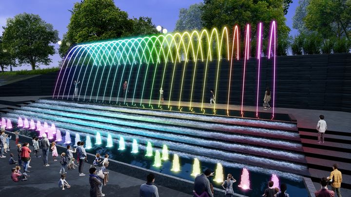 [정읍=뉴시스] 정읍시가 조성을 추진하는 벽천분수 조감도. *재판매 및 DB 금지