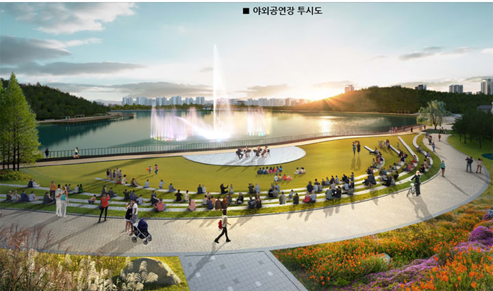 [광주=뉴시스] 광주 서구 풍암호수공원 야외공연장. (사진=광주시 제공) 2025.08.22. photo@newsis.com *재판매 및 DB 금지