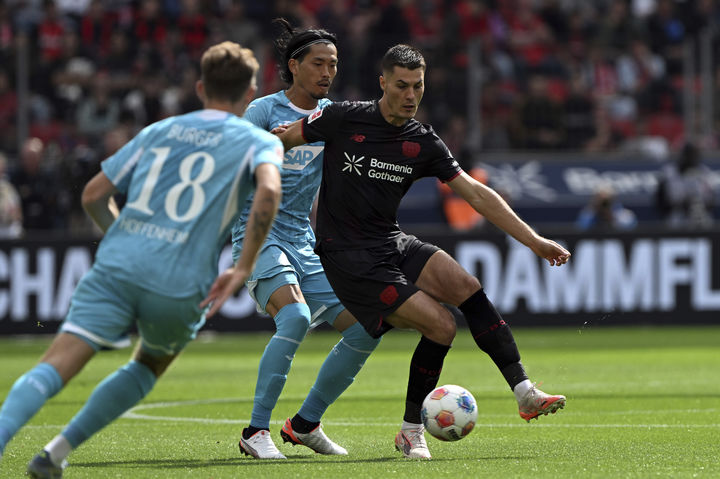 [레버쿠젠=AP/뉴시스] 독일 프로축구 분데스리가 레버쿠젠의 파트리크 쉬크. 2025.08.23.