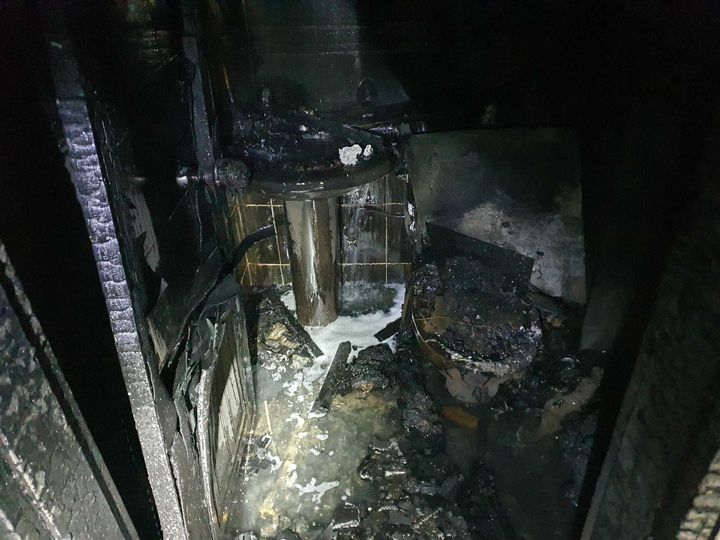 [강릉=뉴시스] 강릉시 주문진읍 모텔 화재 현장 모습.(사진=강원도소방본부 제공)photo@newsis.com *재판매 및 DB 금지