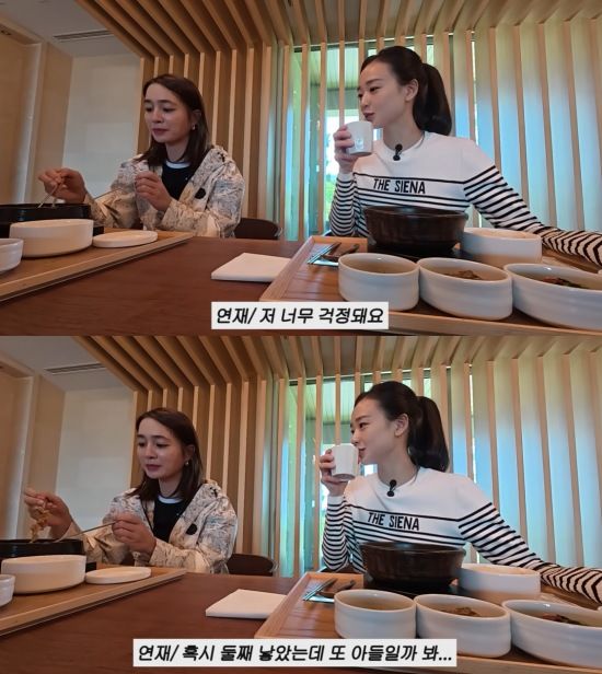 [서울=뉴시스] 전 리듬체조 국가대표 손연재가 둘째에 대한 솔직한 고민을 털어놨다. (사진=유튜브 채널 '이민정 MJ' 캡처) 2025.08.23. photo@newsis.com  *재판매 및 DB 금지