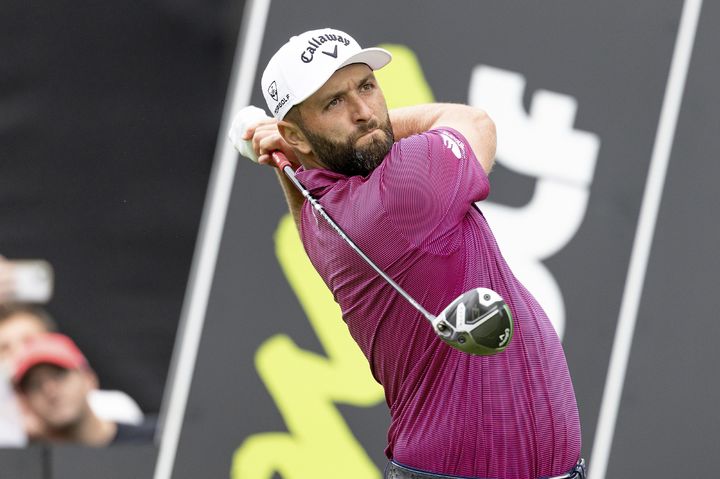 [플리머스=AP/뉴시스]LIV 골프 뛰는 욘 람. 2025.08.23.