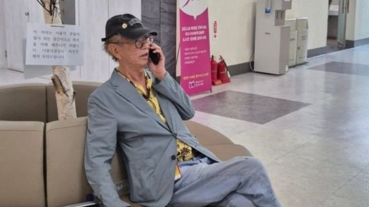 [서울=뉴시스] 코미디언 조혜련이 지난 6월 소셜미디어에 공개한 전유성 모습. *재판매 및 DB 금지