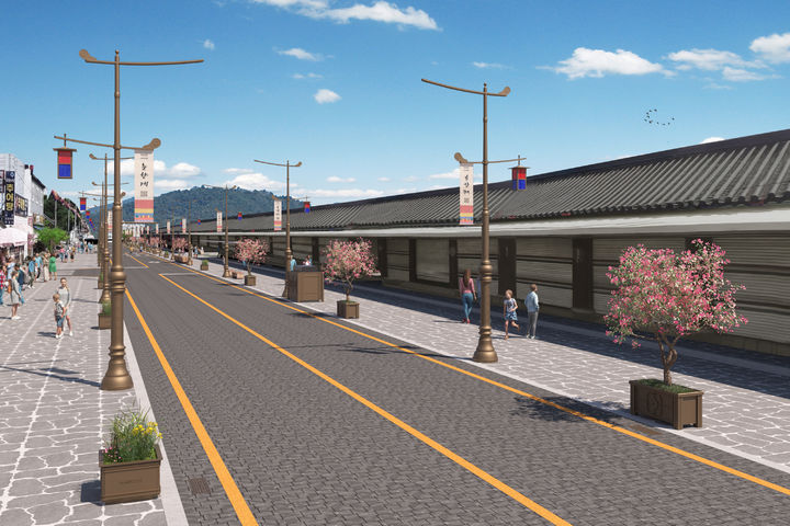 [남원=뉴시스] '광한서로 안전한 보행환경 조성사업' 조감도. *재판매 및 DB 금지