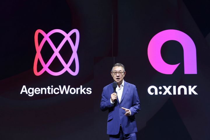 25일 LG CNS AX 미디어데이에서 LG CNS CEO 현신균 사장이 환영사를 하고 있는 모습(사진=LG CNS 제공) *재판매 및 DB 금지