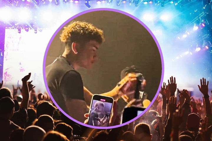 [뉴시스]중국의 한 래퍼가 공연 도중 성추행 피해를 호소한 여성 관객을 돕기 위해 무대를 멈추고 가해자 검거를 도왔다.(사진=사우스차이나모닝포스트).2025.08.25 *재판매 및 DB 금지