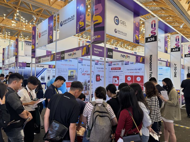 광주테크노파크가 베트남 시장 개척을 위해 현지에서 운영한 '메가어스(Mega Earth) 전시관' (사진=광주TP 제공) photo@newsis.com *재판매 및 DB 금지