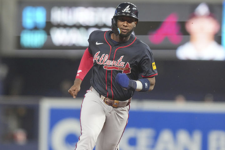 [마이애미=AP/뉴시스] 메이저리그(MLB) 애틀랜타 브레이브스의 주릭슨 프로파르. 2025.08.27