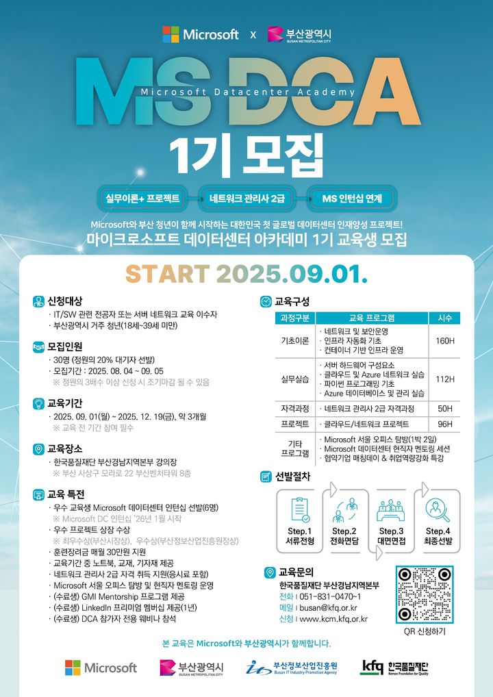 [부산=뉴시스] 마이크로 소프트 데이터센터 아카데미 (그림=부산시 제공) 2025.08.27. photo@newsis.com *재판매 및 DB 금지