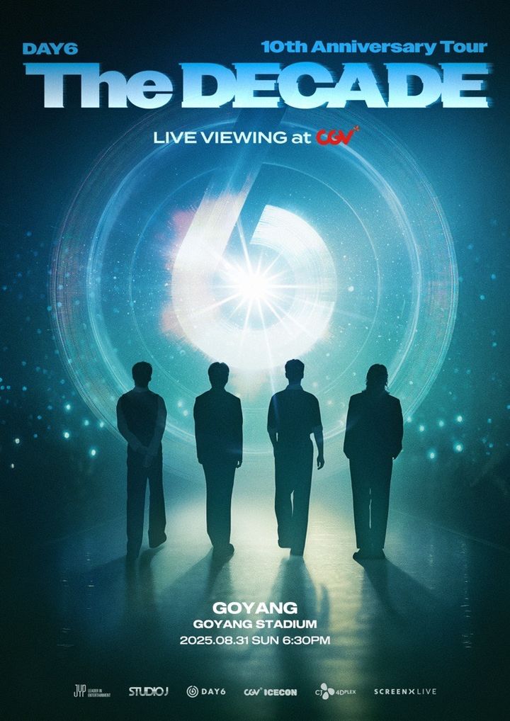 [서울=뉴시스] CGV가 밴드 데이식스의 데뷔 10주년 기념 콘서트를 생중계한다. (사진=CGV 제공) 2025.08.27. photo@newsis.com *재판매 및 DB 금지