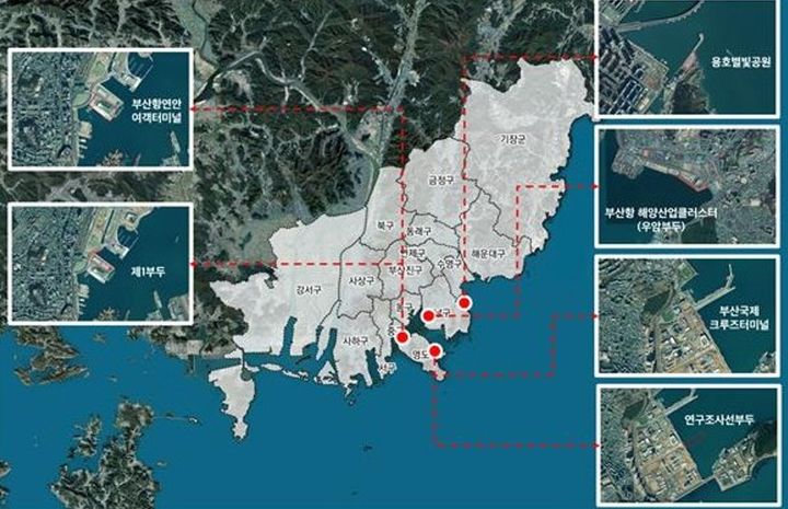 [부산=뉴시스] 차세대 쇄빙연구선 부산 모항 후보지 (그림=부산연구원 제공) 2025.08.27. photo@newsis.com *재판매 및 DB 금지