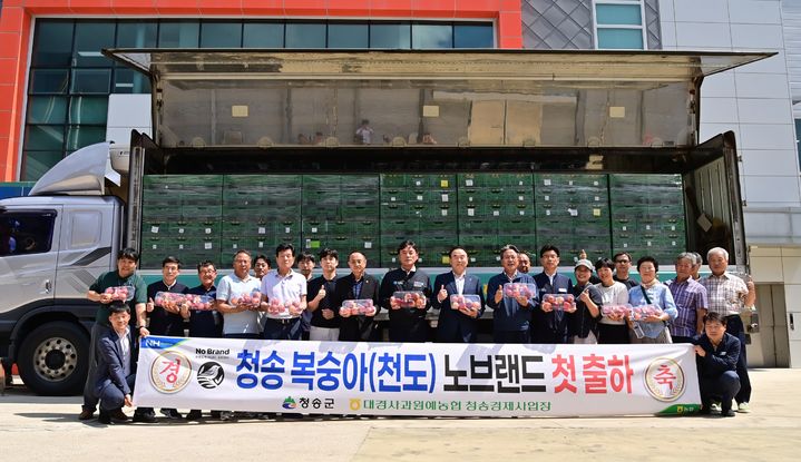 대경사과원예농협은 27일 청송복숭아를 노브랜드 전국 매장에 납품한다고 밝혔다. *재판매 및 DB 금지
