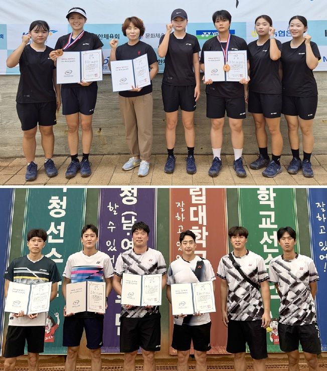 [순창=뉴시스] '제61회 국무총리기 및 종별 선수권대회'에서 호성적을 낸 순창군청 소프트테니스 남녀 선수단. *재판매 및 DB 금지