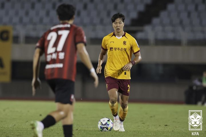 [서울=뉴시스] 프로축구 K리그1 광주FC의 조성권. (사진=대한축구협회 제공) *재판매 및 DB 금지