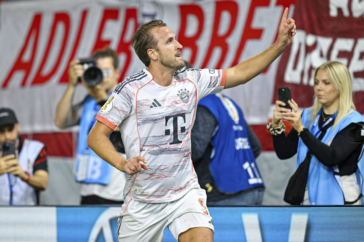 [비스바덴=AP/뉴시스] 독일 프로축구 분데스리가 바이에른 뮌헨의 해리 케인. 2025.08.27.