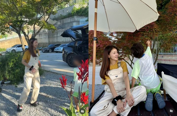 [서울=뉴시스]  배우 이시영이 아들과 캠핑한 일상을 공개했다. (사진=이시영 인스타그램 캡처) 2025.08.28. photo@newsis.com *재판매 및 DB 금지