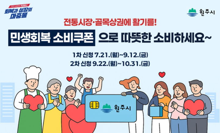 원주시, 소비쿠폰 지급률 도내 1위…미신청자 신청 독려