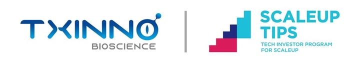 [서울=뉴시스] 티씨노바이오사이언스와 스케일업 팁스 로고. (사진=티씨노바이오사이언스 제공) 2025.08.28. photo@newsis.com *재판매 및 DB 금지