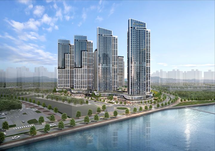 [서울=뉴시스] 경기 시흥시 정왕동 힐스테이트 더웨이브시티 투시도. (사진=현대건설 제공) 2025.08.28. photo@newsis.com *재판매 및 DB 금지