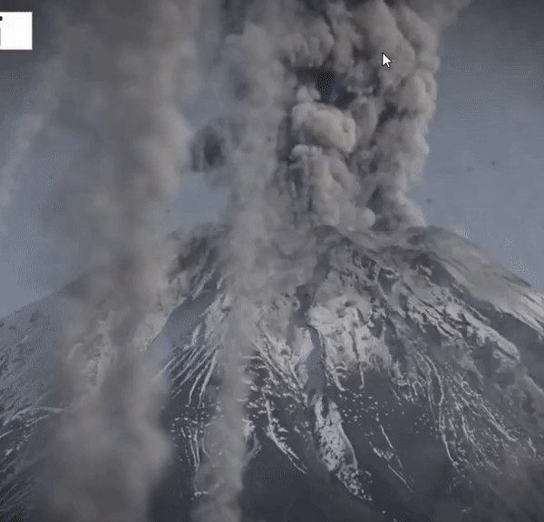 [뉴시스] 지난 27일 TBS, ANN 등 일본 현지 매체들에 따르면 26일 일본 정부는 ‘화산 방재의 날’을 맞아, 후지산의 대규모 분화를 가정한 그래픽 영상을 공개했다. 영상에서는 분화로 인한 용암, 화산재 등을 가정한 시뮬레이션과 함께, 과거 분화 장면을 활용한 분화의 영향을 소개했다. (사진=TBS News 제공) *재판매 및 DB 금지 *재판매 및 DB 금지
