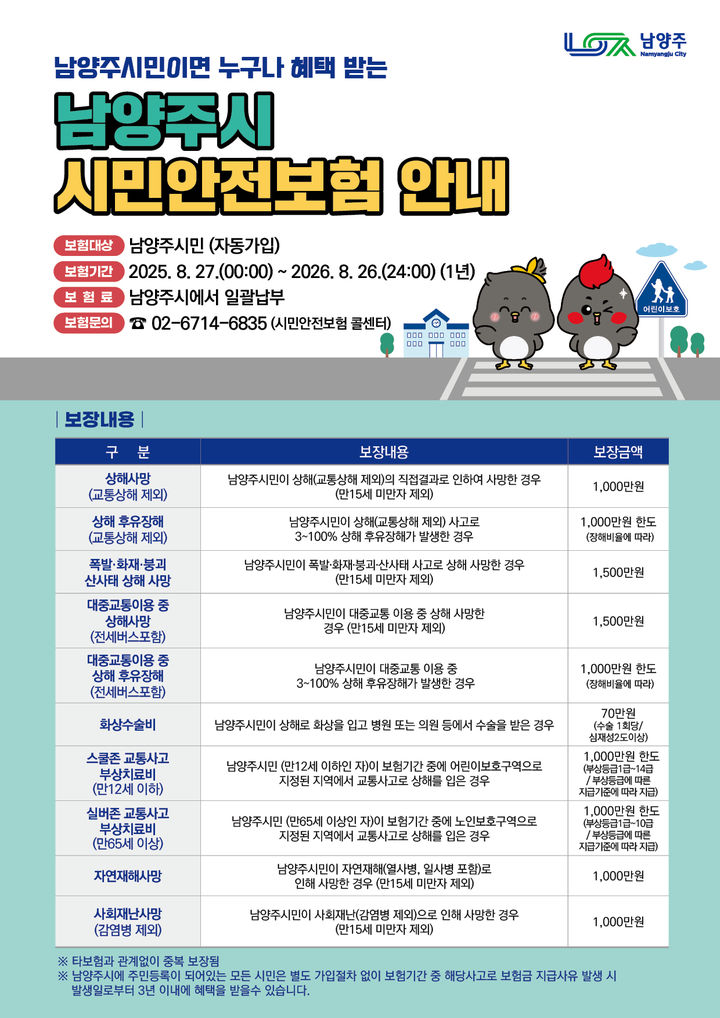 시민안전보험 안내. (사진=남양주시 제공) photo@newsis.com *재판매 및 DB 금지