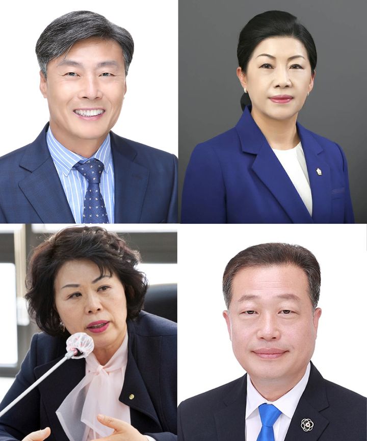 군산시의회 김경식 의원(위 좌), 송미숙 의원(위 우), 김영란 의원(아래 좌), 한경봉 의원(아래 우) *재판매 및 DB 금지