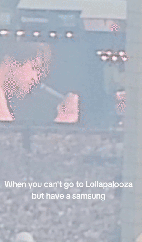 [뉴시스] 3.2km 거리에서 갤럭시 S23 울트라로 촬영한 시카고 롤라팔루자 전광판. 2025.08.29. (사진=인스타그램 캡처) *재판매 및 DB 금지