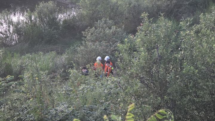 옥천 동이면 금강서 익사체 인양(사진=옥천소방서 제공) *재판매 및 DB 금지