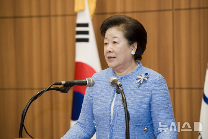 [서울=뉴시스] 한학자 통일교 총재 모습 (사진 = 통일교 제공) 2025.08.31. photo@newsis.com *재판매 및 DB 금지